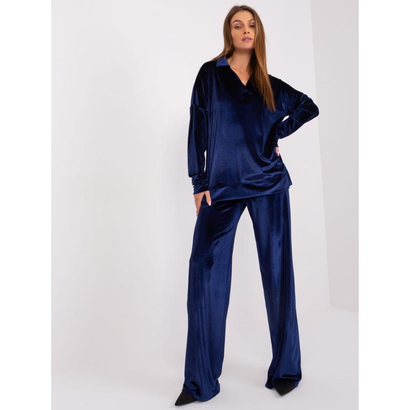 Dámský komplet s halenkou OKIMA námořnicky modrý