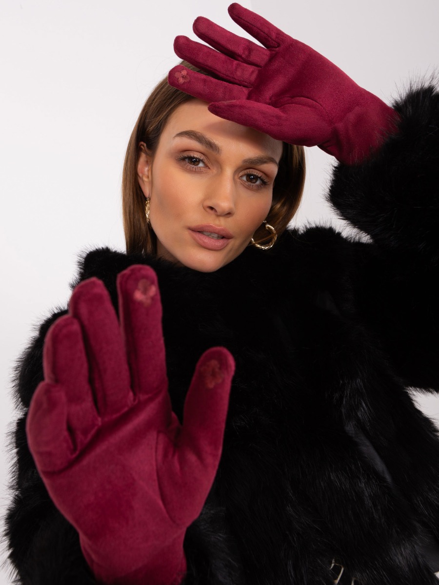 Dámske dotykové rukavice TOUCH bordová