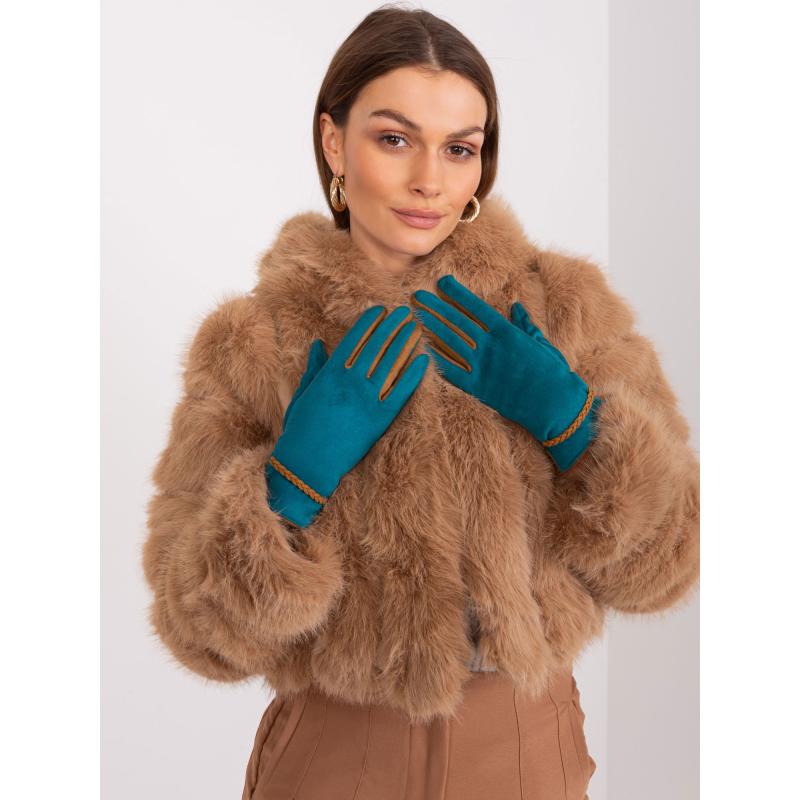 Dámské rukavice s ozdobnými proužky VIVA modré