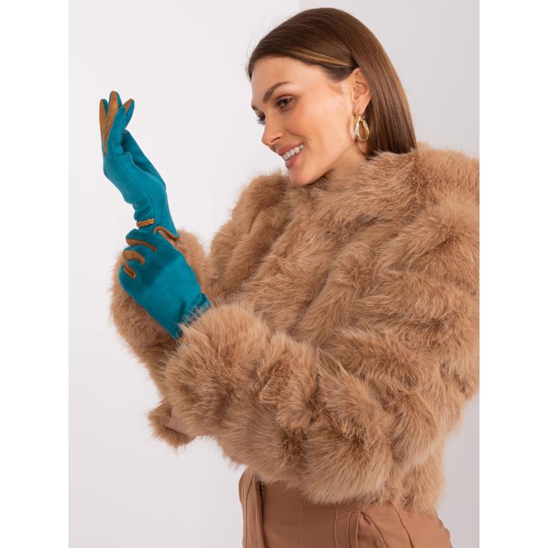 Dámské rukavice s ozdobnými proužky VIVA modré