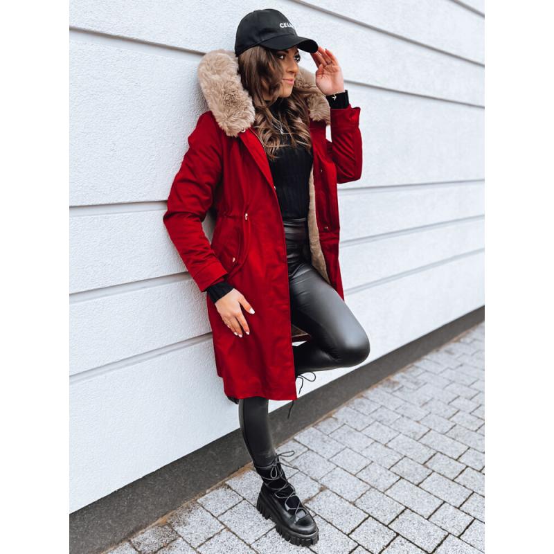 Dámská zimní bunda parka NADER červená