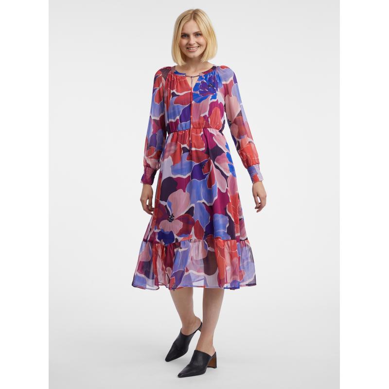 Červené dámske kvetinové šaty