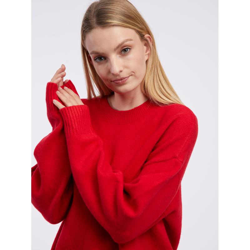 Červený dámský svetr