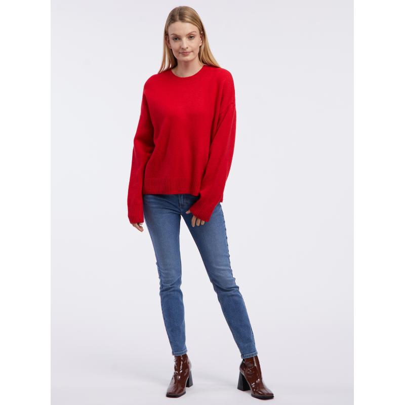 Červený dámský svetr