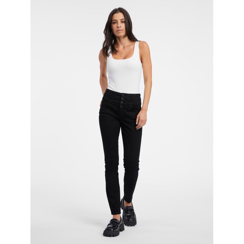 Fekete női skinny fit farmer