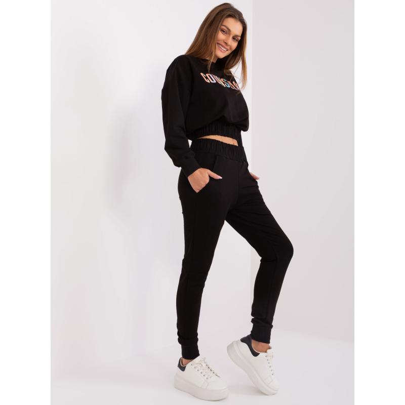 Dámska súprava s farebným nápisom ADA čierna