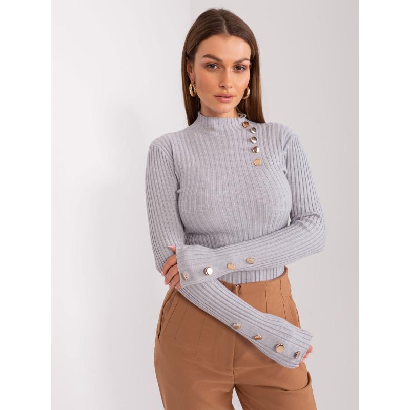 Dámský svetr z viskózy ADOLFA šedý