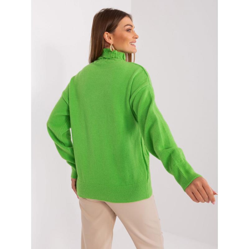 Női hosszú ujjú pulóver AGLAIA világoszöld