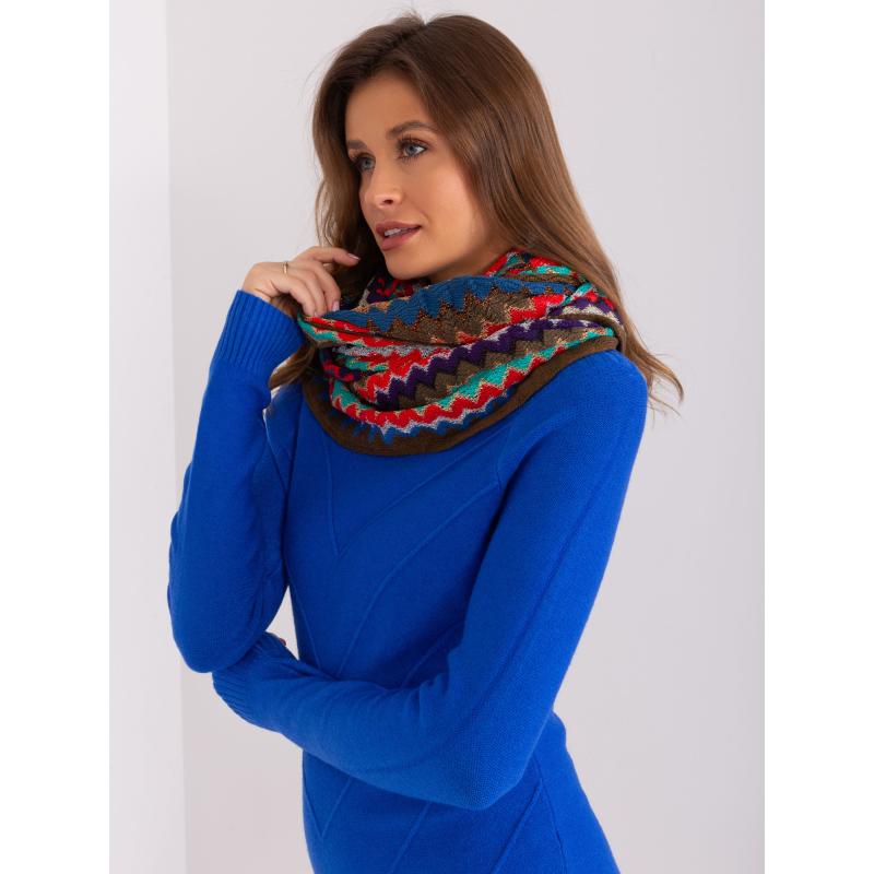 Dámský komín se vzory AJTEN hnědý 