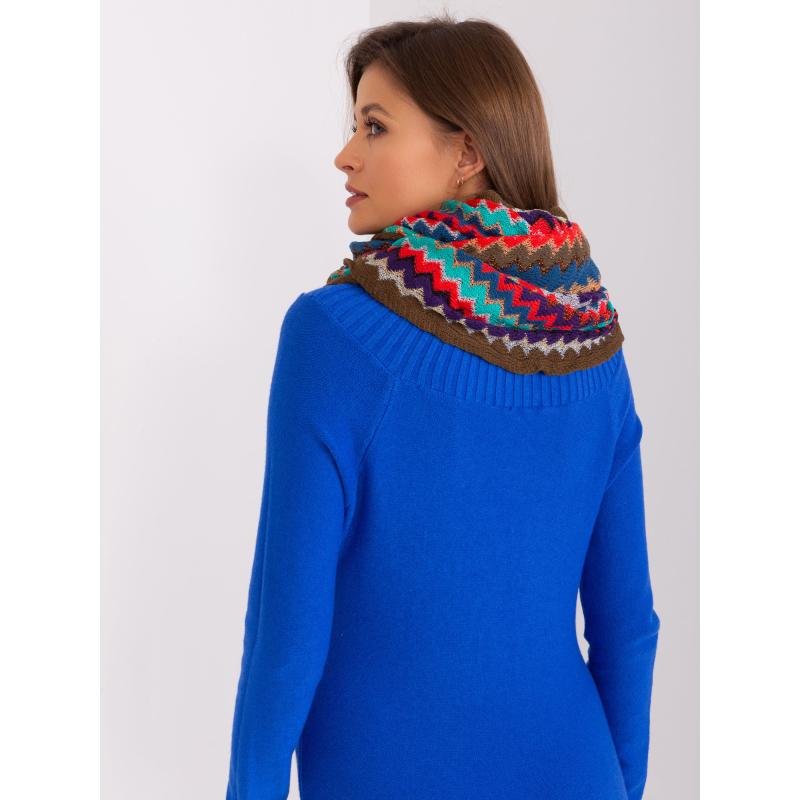 Dámský komín se vzory AJTEN hnědý 