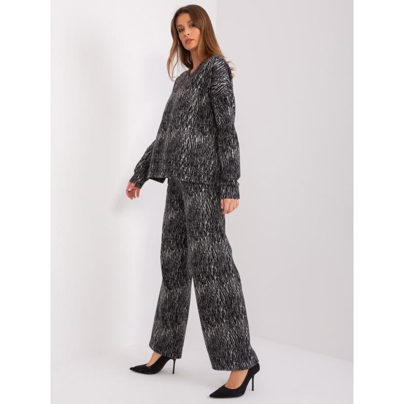Dámský komplet pro volný čas ALIMA šedočerný 