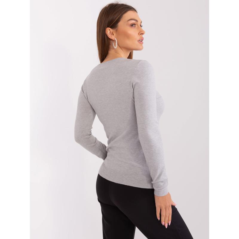 Dámsky viskózový sveter KLASA sivý