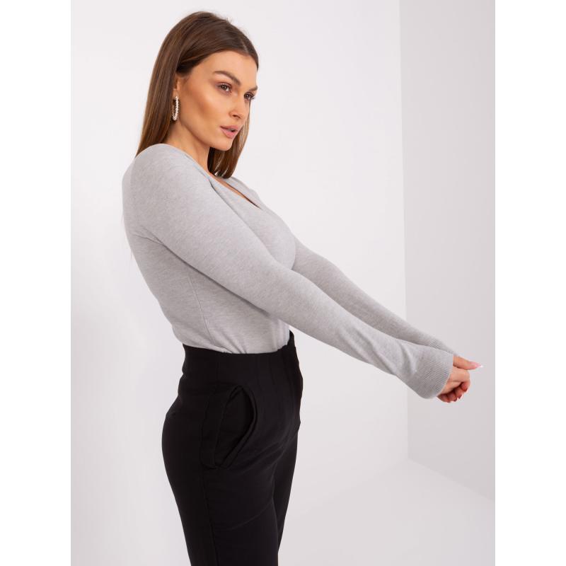 Dámsky viskózový sveter KLASA sivý