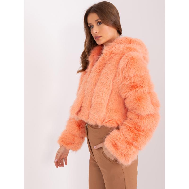 Dámská bunda z organické kožešiny ANALISA broskvová