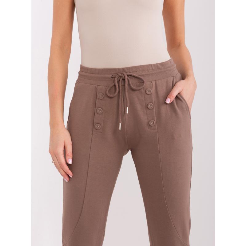 Dámské tepláky s rovnými nohavicemi ANIELA hnědé 
