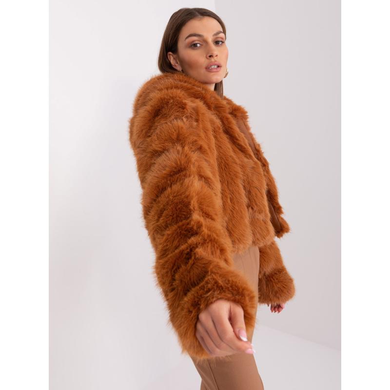 Dámská bunda s kapucí ANIKO světle hnědá