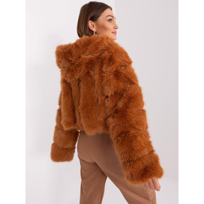 Dámská bunda s kapucí ANIKO světle hnědá