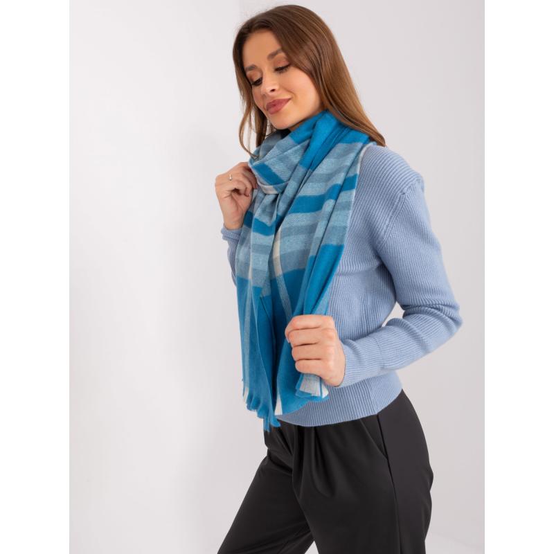 Női mintás sál ANTONIA kék-szürke