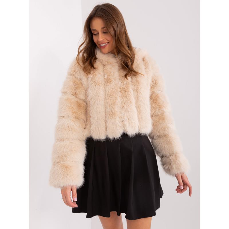 Női organikus szőrmekabát ASJA bézs