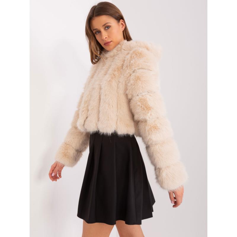 Női organikus szőrmekabát ASJA bézs