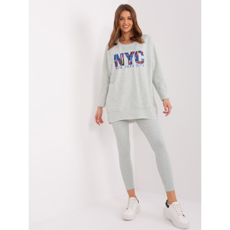 Dámská souprava s volnou mikinou MIKA mátová