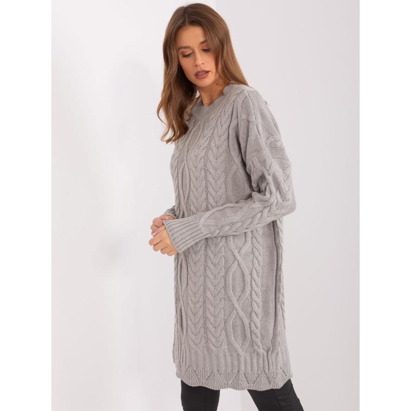 Dámské šaty kostkované RUE PARIS šedé 