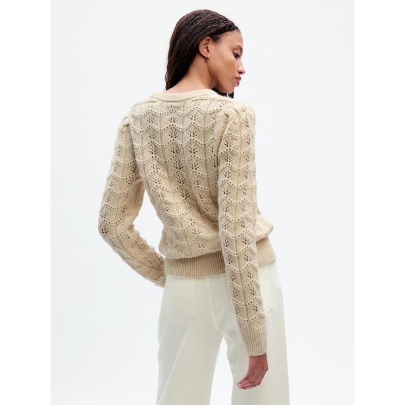 Kötött pulóver gyapjúkeverékkel