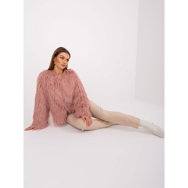 Dámská bunda z ekokůže TIRA tmavě růžová 