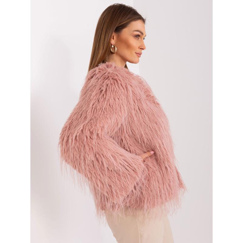 Dámská bunda z ekokůže TIRA tmavě růžová 