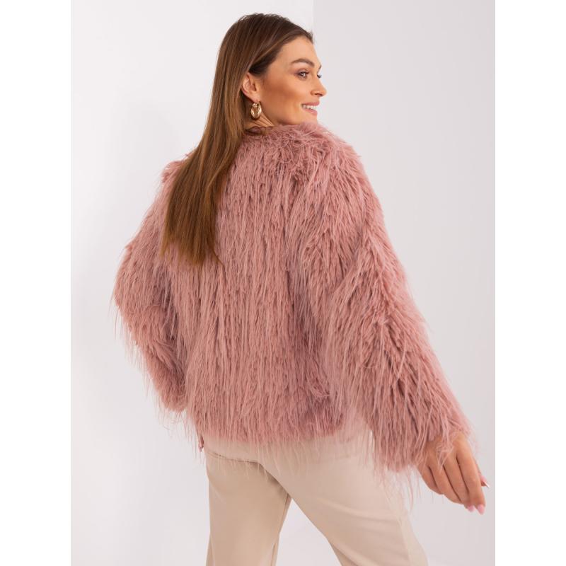 Dámská bunda z ekokůže TIRA tmavě růžová 