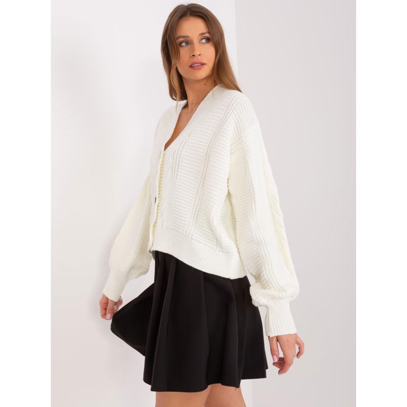 Női oversize gombos pulóver RUE PARIS ecru