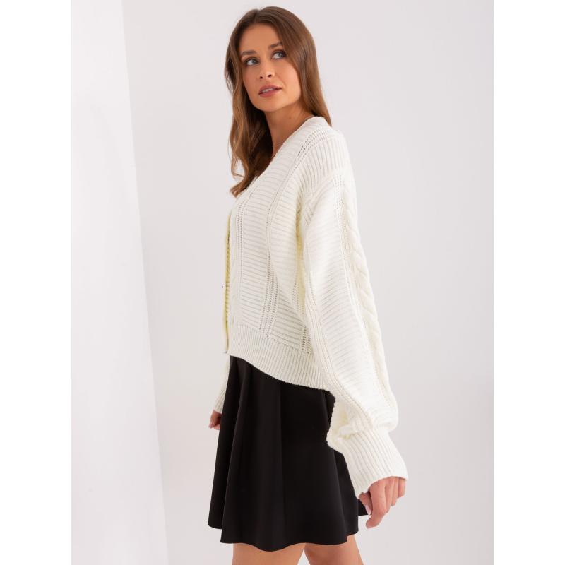 Női oversize gombos pulóver RUE PARIS ecru