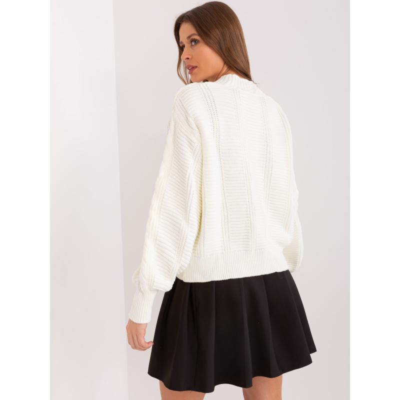 Női oversize gombos pulóver RUE PARIS ecru