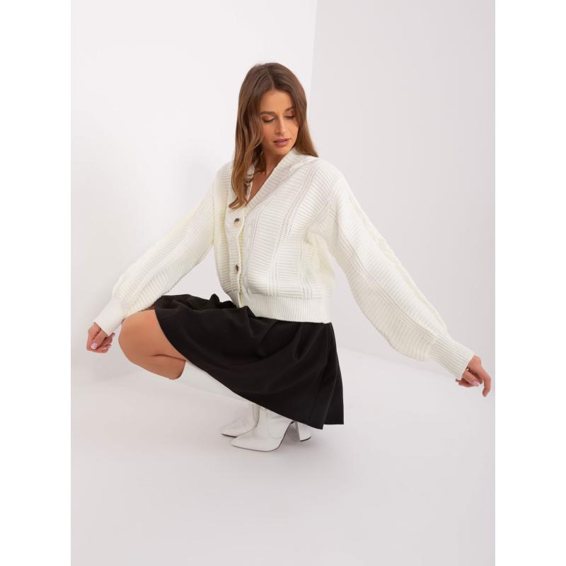 Női oversize gombos pulóver RUE PARIS ecru