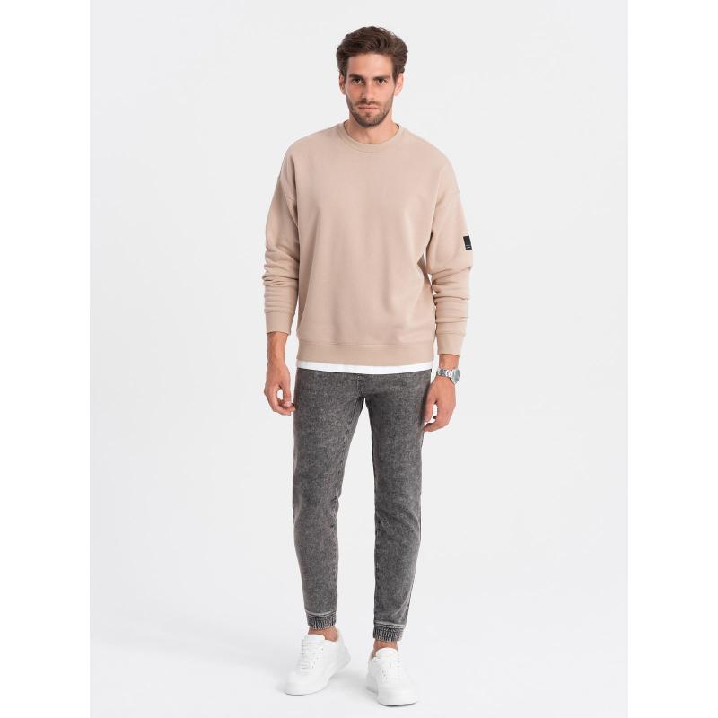 Pánské džínové kalhoty JOGGERS šedé 