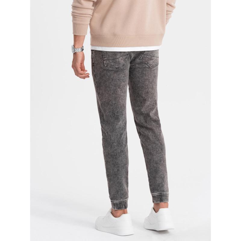 Pánské džínové kalhoty JOGGERS šedé 
