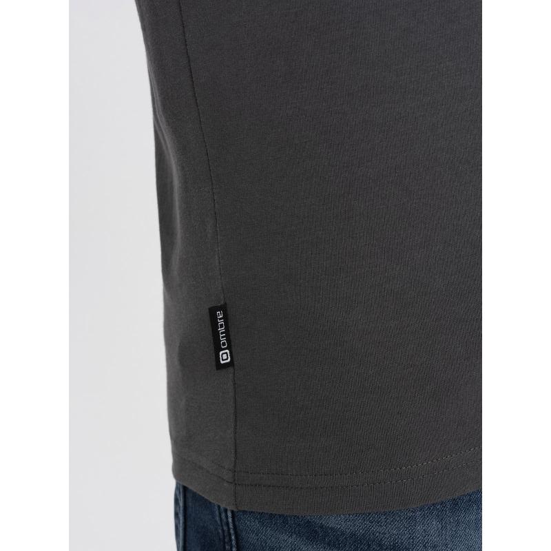 Férfi hosszú ujjú póló nyomtatás nélkül V6 OM-LSBL-0106 grafit