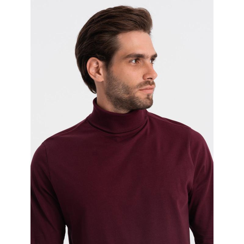 Pánsky rolák s dlhým rukávom V6 OM-LSCL-0112 bordová