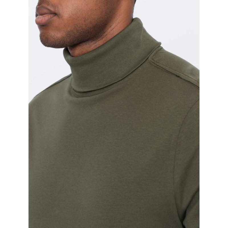 Férfi hosszú ujjú garbó sötét olajzöld V4 OM-LSCL-0112 OM-LSCL-0112
