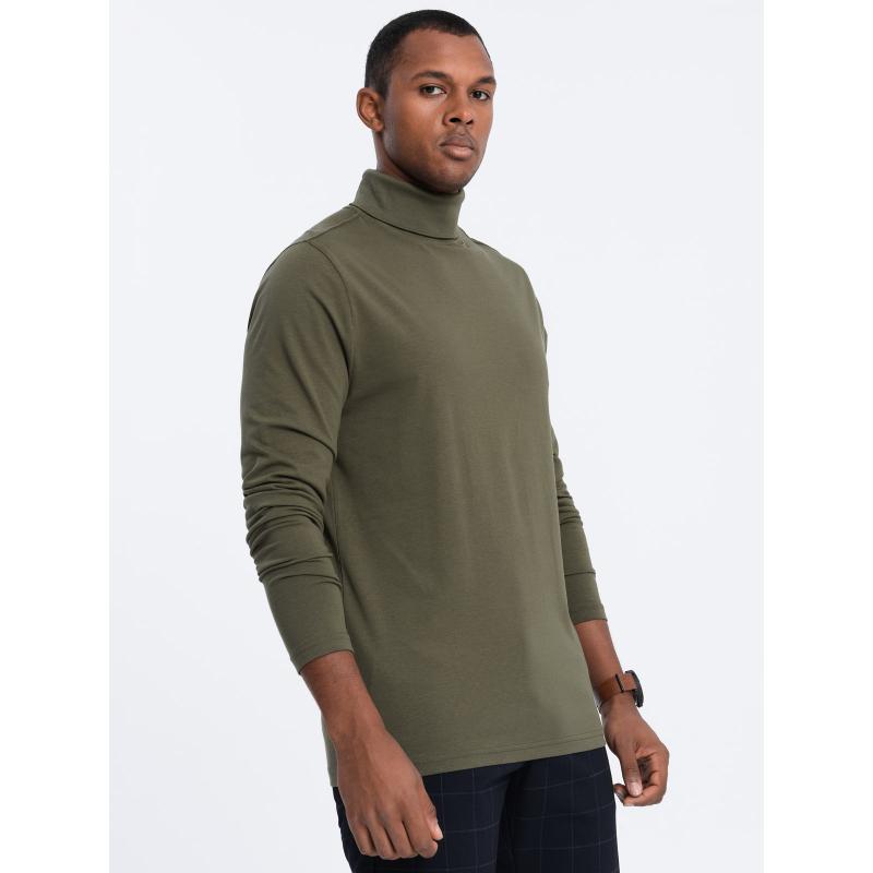 Férfi hosszú ujjú garbó sötét olajzöld V4 OM-LSCL-0112 OM-LSCL-0112