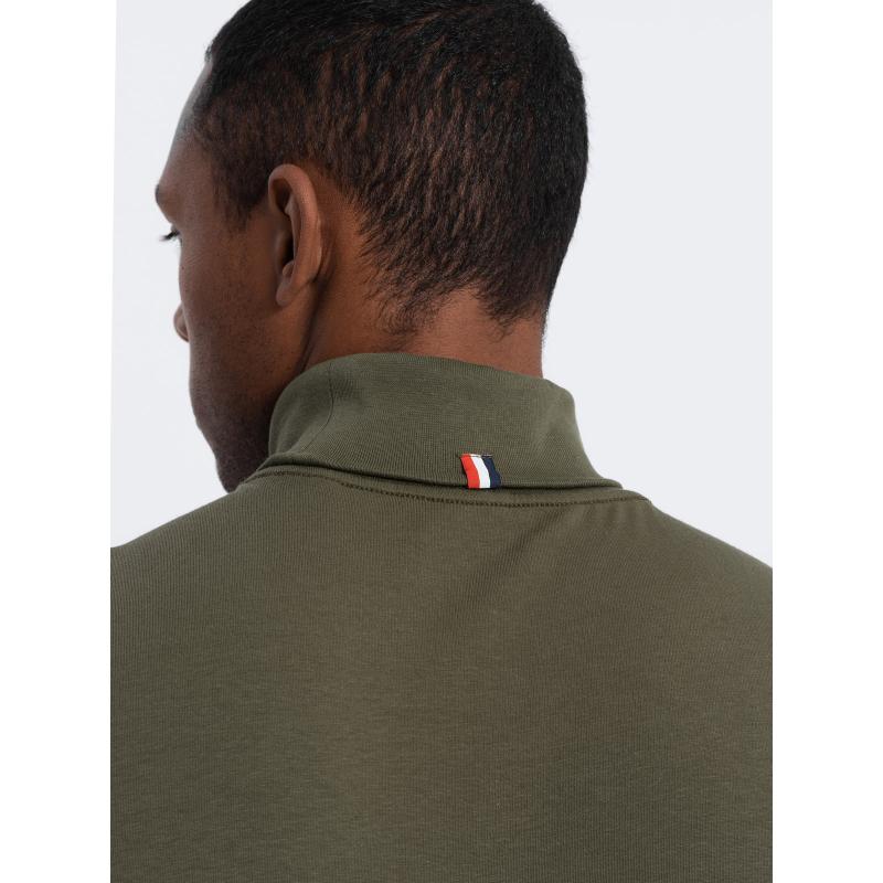 Férfi hosszú ujjú garbó sötét olajzöld V4 OM-LSCL-0112 OM-LSCL-0112