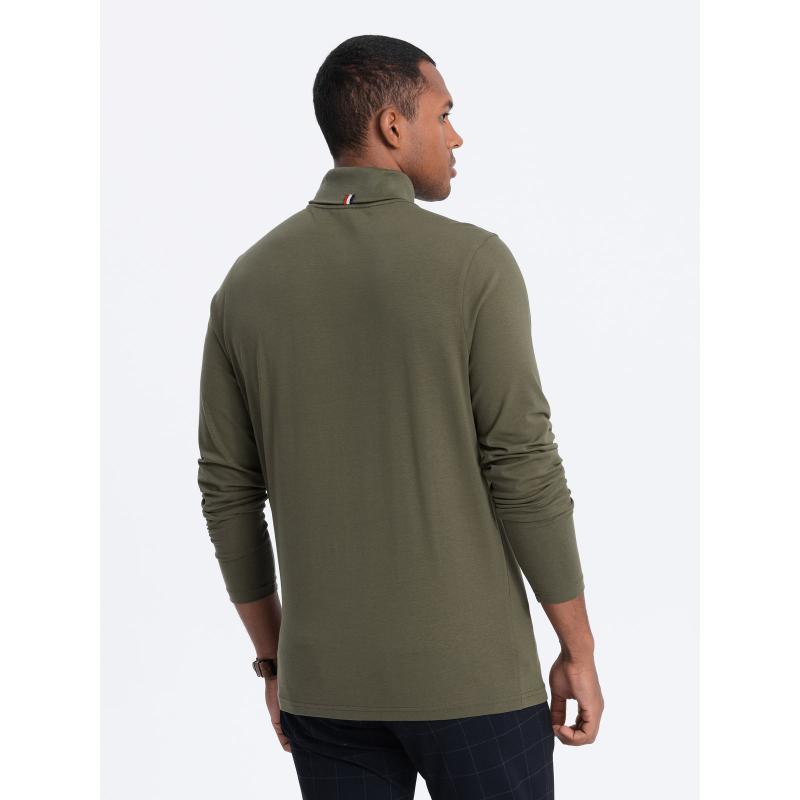 Férfi hosszú ujjú garbó sötét olajzöld V4 OM-LSCL-0112 OM-LSCL-0112