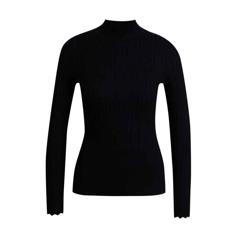 Fekete női könnyű pulóver