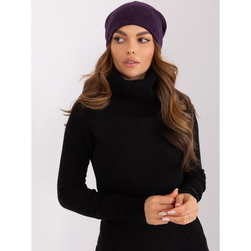 Dámská čepice EZA tmavě fialová