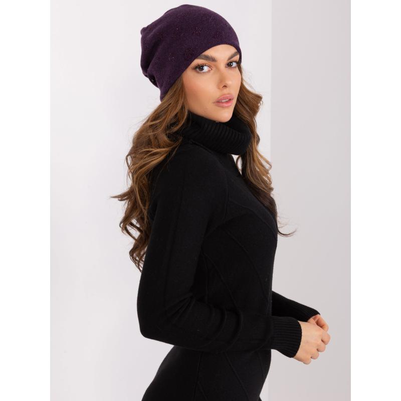 Dámská čepice EZA tmavě fialová