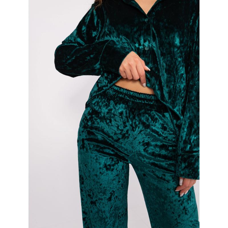 Dámská souprava s košilí ZELA tmavě zelená