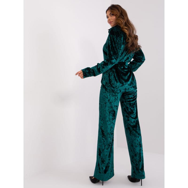 Dámská souprava s košilí ZELA tmavě zelená