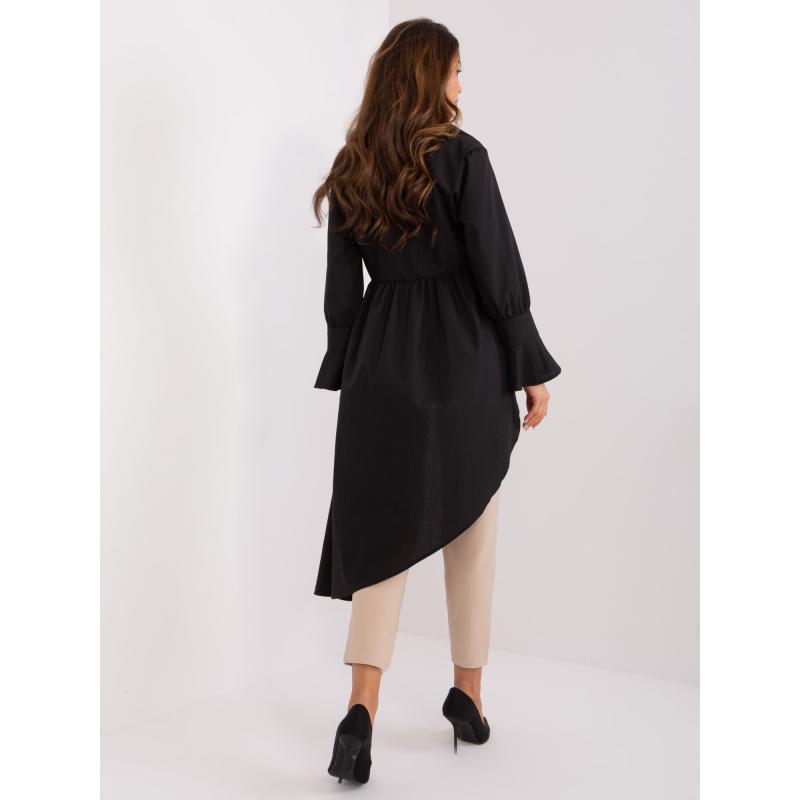 Női ing fodros szegéllyel IMINA fekete