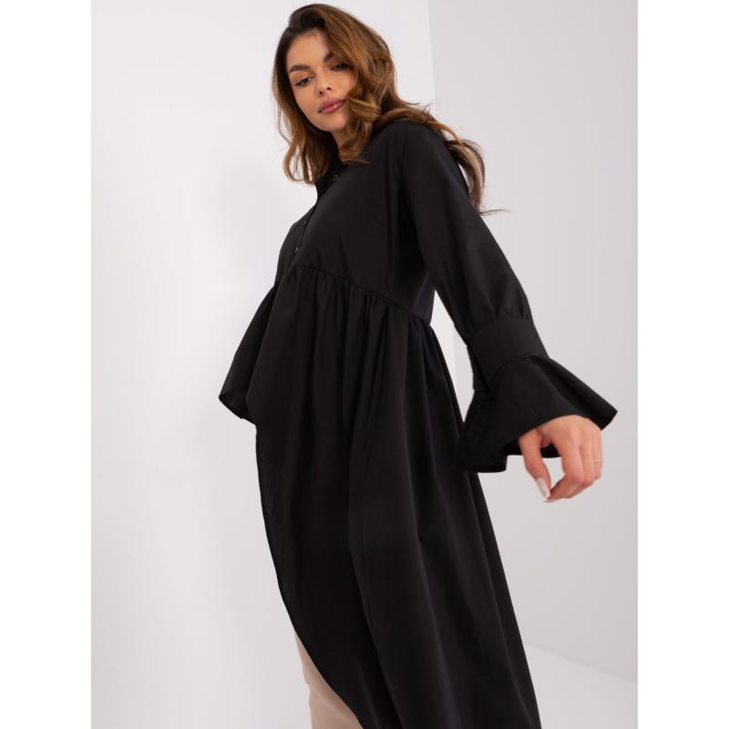 Női ing fodros szegéllyel IMINA fekete