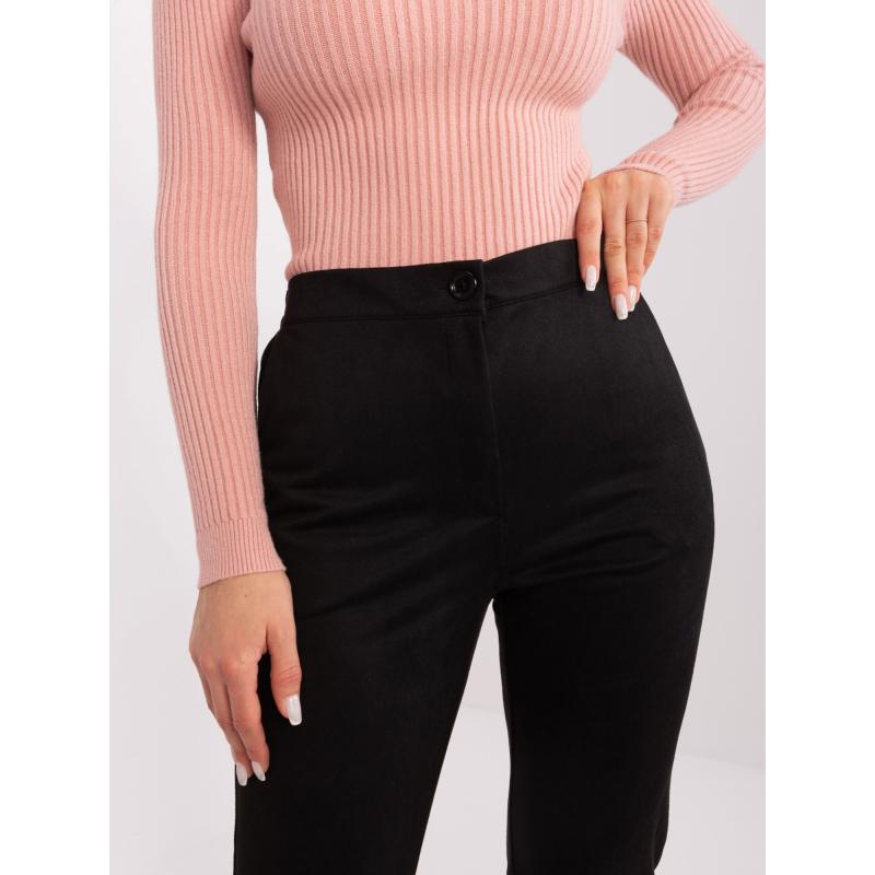 Dámské kalhoty s vysokým pasem HIM černé